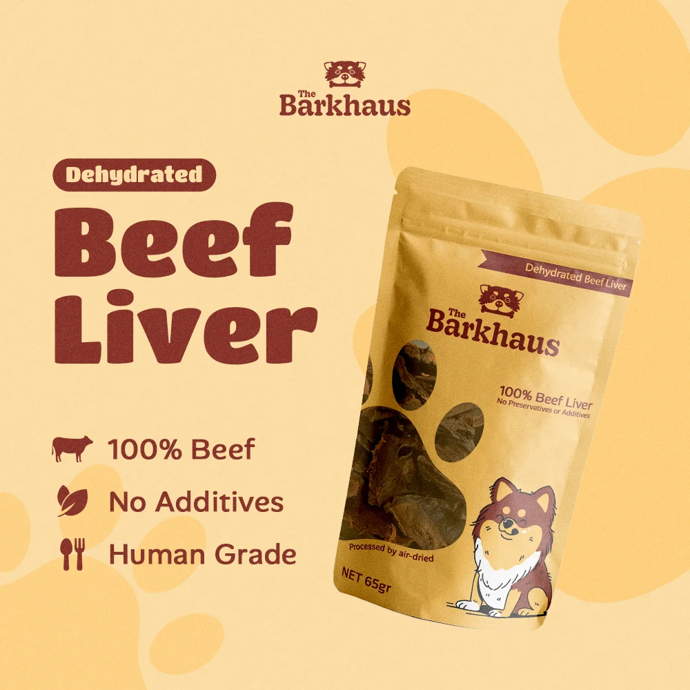 THE BARKHAUS - Dehydrated Beef Liver - 100% Hati Sapi (65gr) - Snack Anjing & kucing